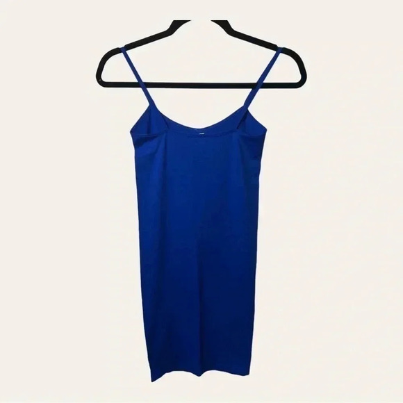1272. Yelete SPAGHETTI STRAP SLIP DRESS SIZE ONE SIZE REGULAR ROYAL BLUE MINI - Picture 7 of 9